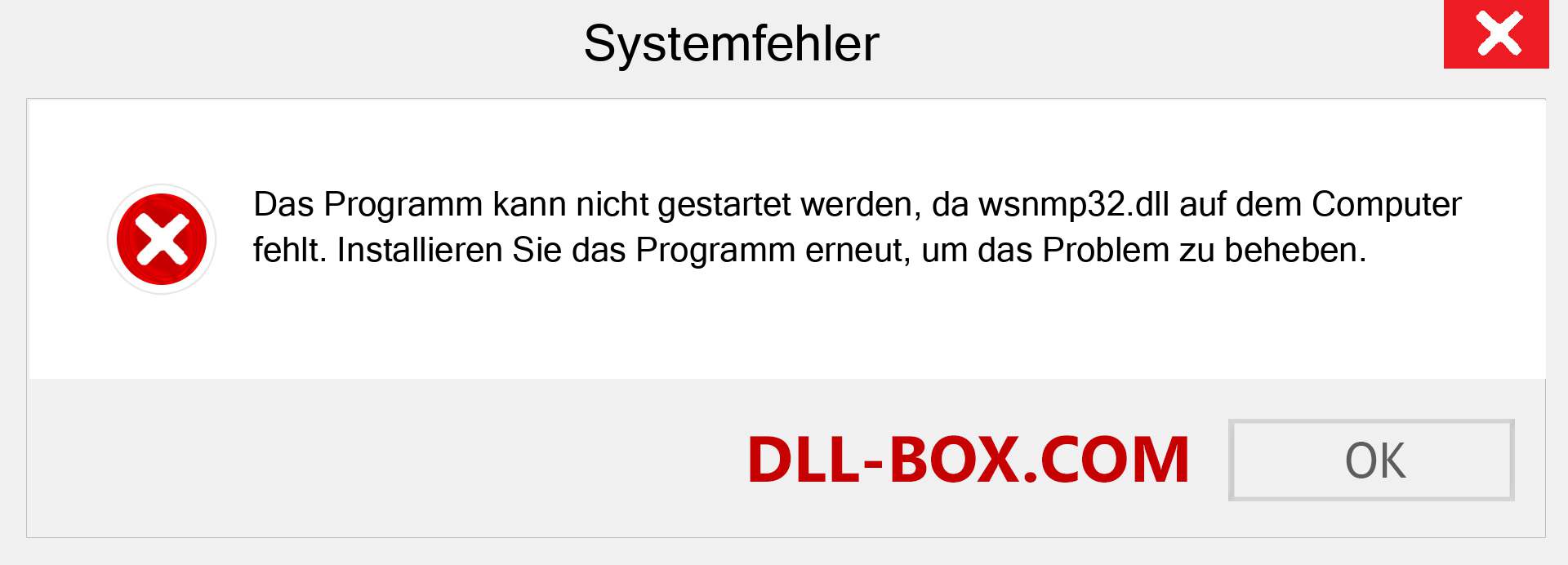 wsnmp32.dll-Datei fehlt?. Download für Windows 7, 8, 10 - Fix wsnmp32 dll Missing Error unter Windows, Fotos, Bildern